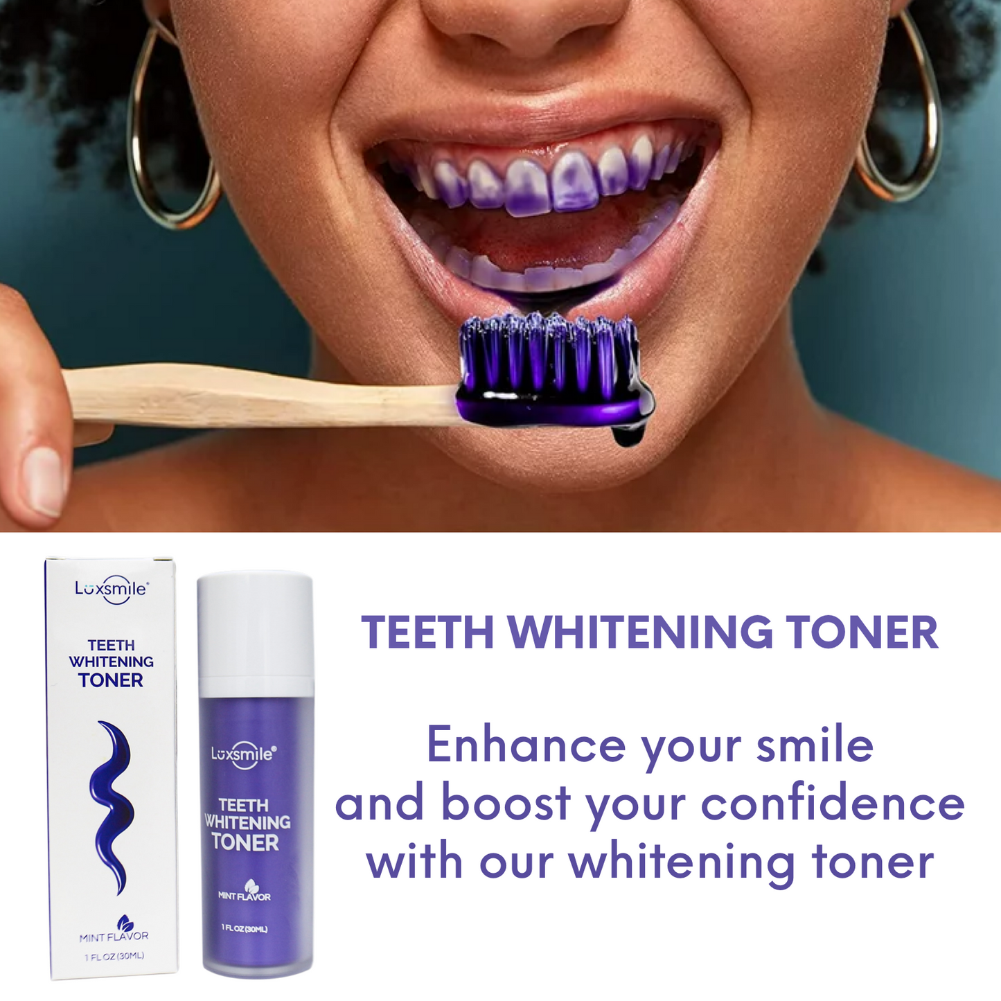 LUXSMILE Colour Corrector Toothpaste Toner, Zero Sensitivity