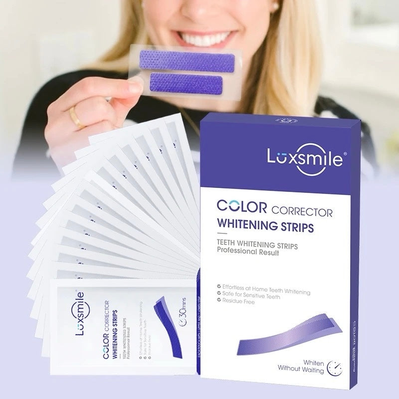 LUXSMILE 28 Teeth Whitening Strips NO PEROXIDE 14 Days Supply