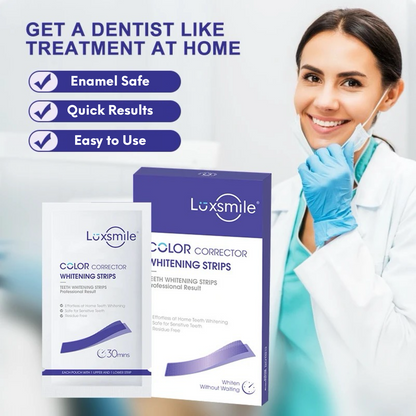 LUXSMILE 28 Teeth Whitening Strips NO PEROXIDE 14 Days Supply