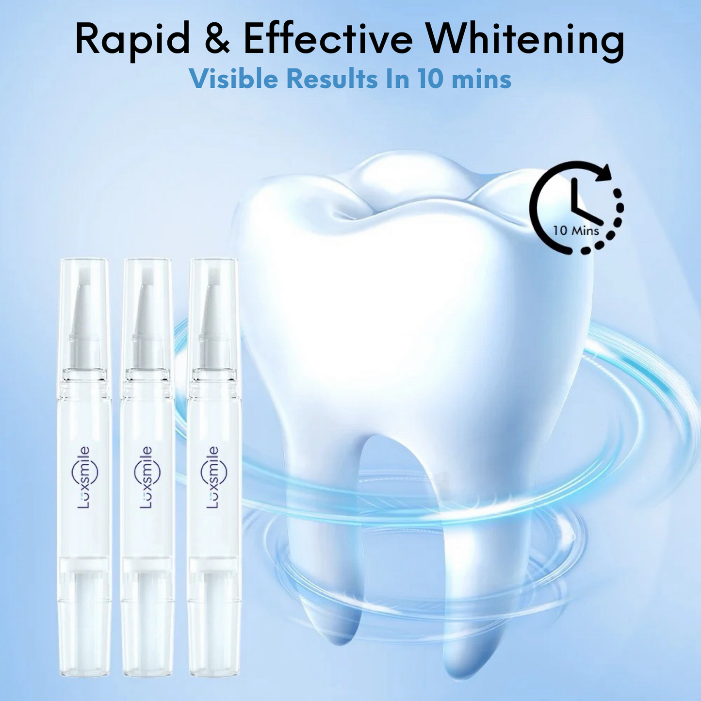 Luxsmile Rapid NON Sensitive Teeth Whitening Kit Blue 6 LED Light 60 Treatments