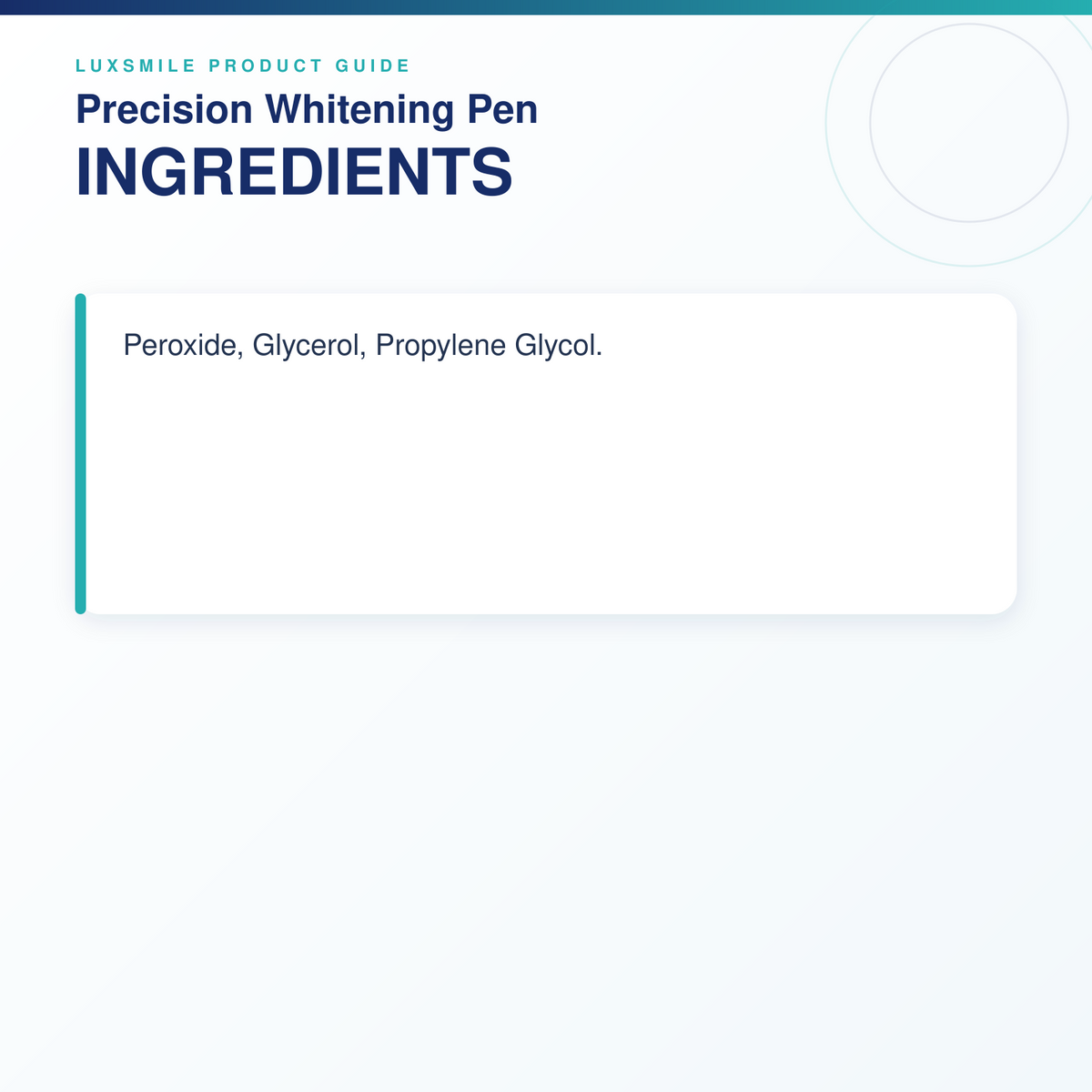 Luxsmile Precision Whitening Pen ingredients
