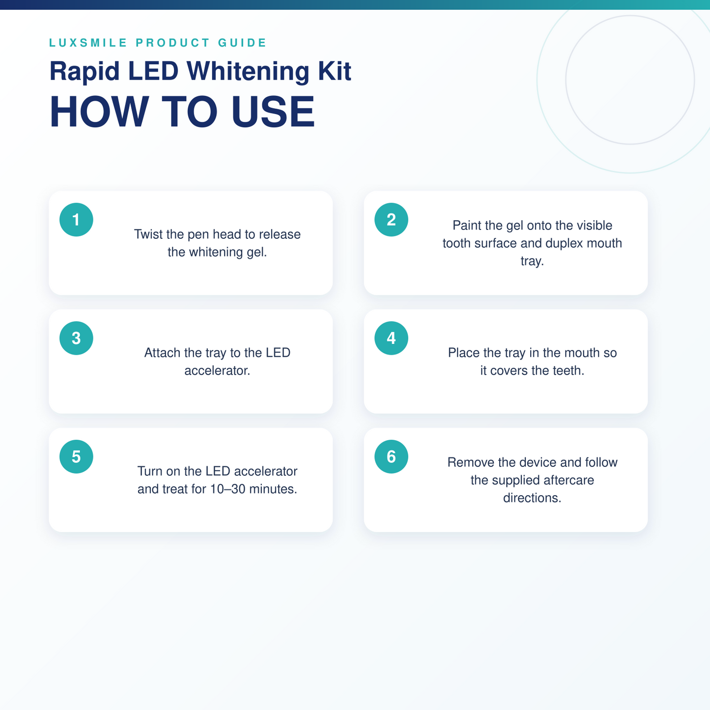 How to use the Luxsmile Rapid LED Whitening Kit