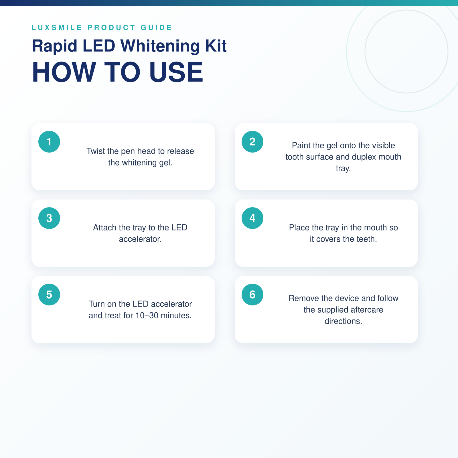 How to use the Luxsmile Rapid LED Whitening Kit
