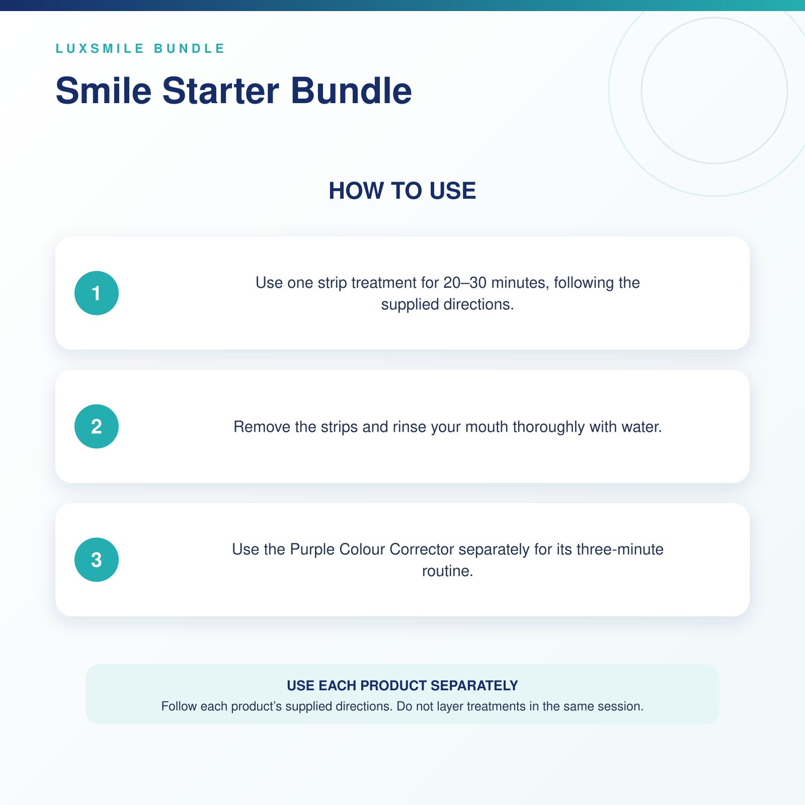 Smile Starter Bundle how to use