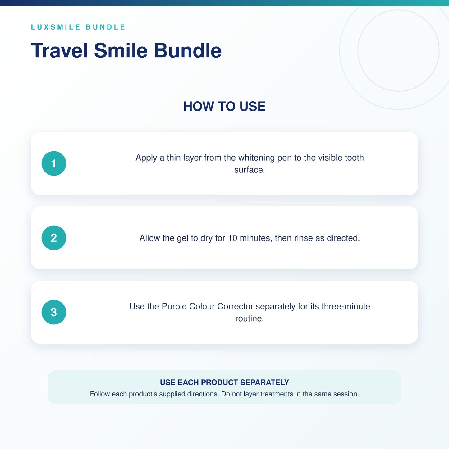 Travel Smile Bundle how to use