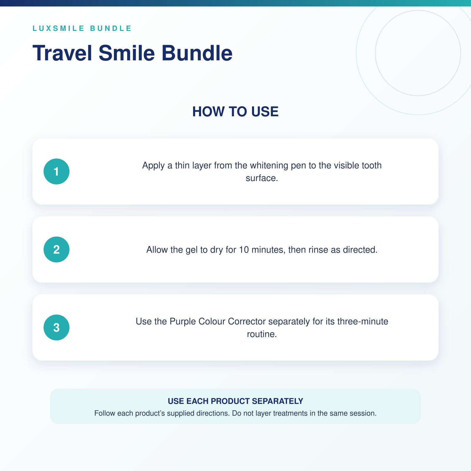 Travel Smile Bundle how to use