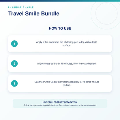 Travel Smile Bundle how to use