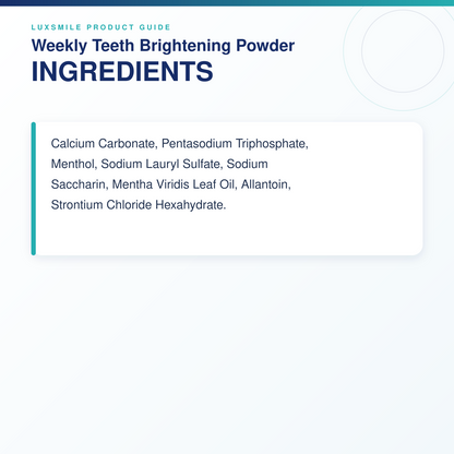 Luxsmile Weekly Teeth Brightening Powder ingredients
