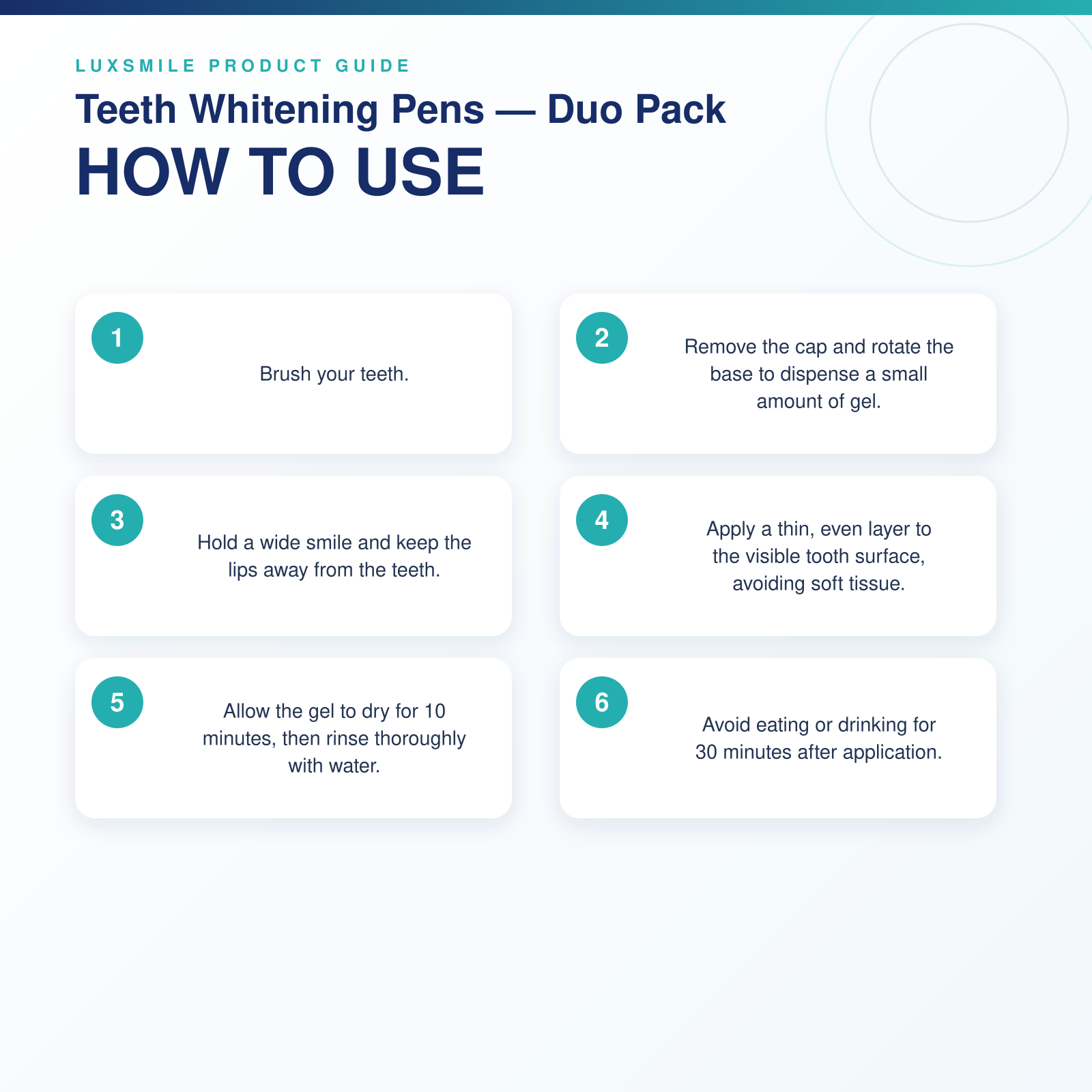 How to use Luxsmile Teeth Whitening Pens