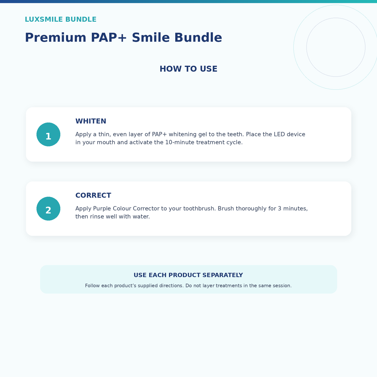 Luxsmile Premium PAP Smile Bundle How to Use