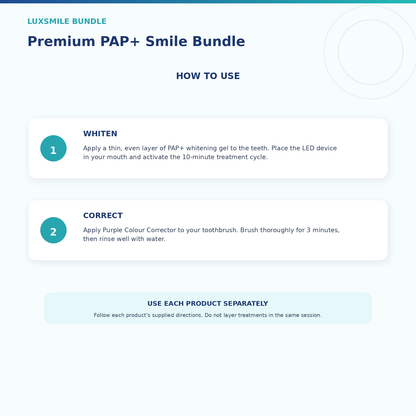 Luxsmile Premium PAP Smile Bundle How to Use