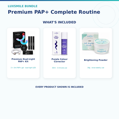 Luxsmile Premium PAP+ Complete Routine — What's Included